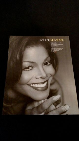 Janet Jackson The Velvet Rope (1998) Rare Print Promo Poster Ad