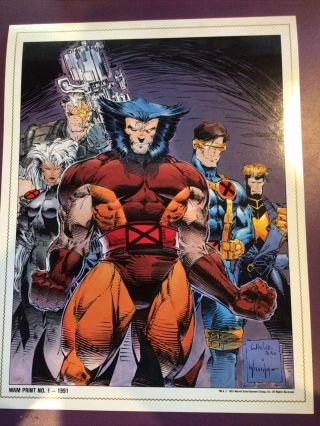 Wild Agents Of Marvel Wolverine/x - Men Pin Up Portacio/williams 1991 Rare