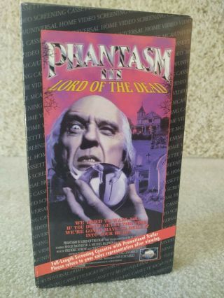 Phantasm Iii 3 Vhs Lord Of The Dead Rare Demo Tape Screener Promo 90s Horror