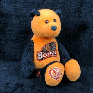Rare 2002 Limited Treasures Oregon State Beavers Black/orange Pellets Bear 8 "