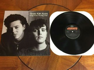 Tears For Fears - Songs From The Big Chair Lp Rare Richmond Usa Press 1985 Vg,