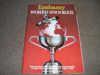 Rare 1988 Embassy World Snooker Championship Final Programme Sheffield April May