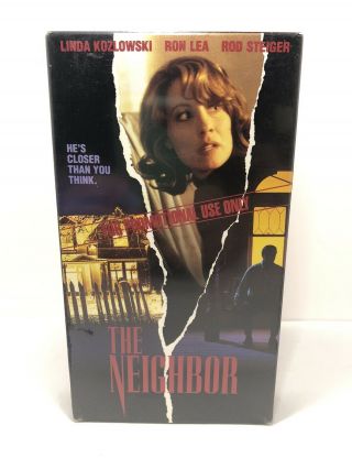 The Neighbor Vhs Academy Entertainment 1993 Rare Oop Horror/suspense