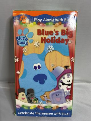 Blues Clues - Blues Big Holiday (vhs,  2001) Rare Tape