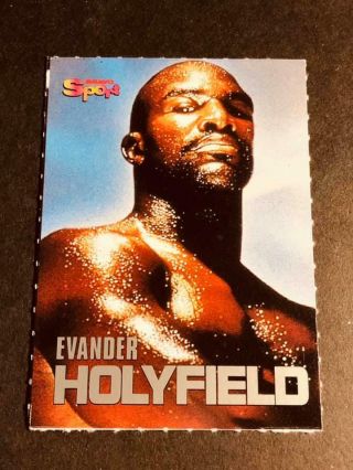 1990s German Bravo Sport Rare Evander Holyfield W/ Mike Tyson Boxing Card