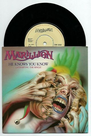 Marillion - He Knows You Know 7 " Vinyl N Mint/nm Rare Uk 1st Press Single A1/b1