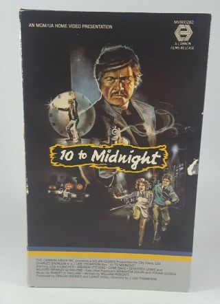 10 To Midnight Vhs Horror/sleaze Mgm Cannon Big Box Htf Rare