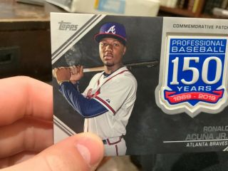 Ronald Acuna Jr 150 Year Commerative Patch Cardd Atlanta Braves Rare/cheap