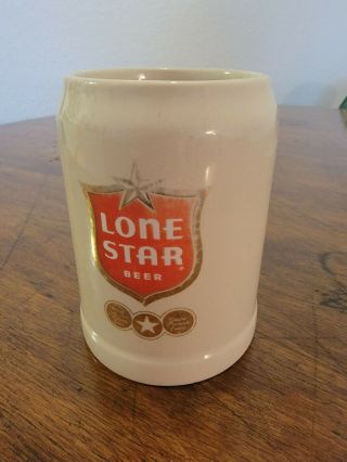 Vintage Lone Star Beer Stoneware Mug Stein Made In W.  Germany Gerz Rare