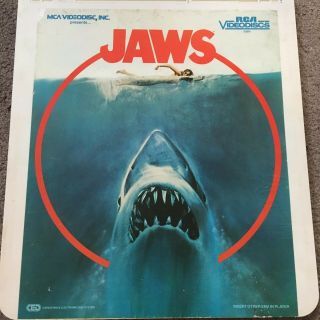 Jaws Steven Spielberg Rca Ced Videodisc Shark Horror Rare Format