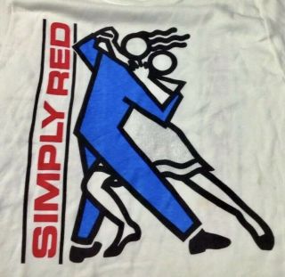 Simple Red Rare Vintage 1987 Uk Tour T Shirt Sting Sade Wham Ub40 Inxs Prince