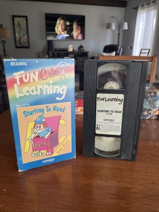 Harmony Heart Fun Learning: Starting To Read Vhs 1985 Rare Oop Vintage 80s Kids