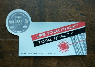 1994 United Parcel Service Total Track Total Quality Refrigerator Magnet T2 Rare