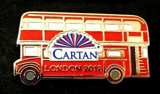 Rare Cartan Media Bus 2012 London Olympic Games Pin Badge / 2020 Tokyo Trader