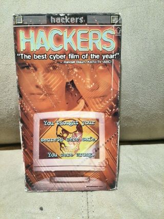 Hackers Vhs 1995 Mgm Rare Cover Angelina Jolie