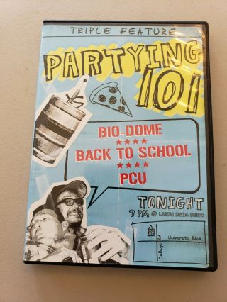 Partying 101 Triple Feature Dvd Bio - Dome/back To School/pcu - Rare