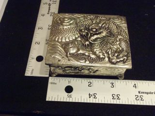 Dragon Metal Box,  Vintage,  Old,  Rare,  Antique,  Dragon,  Trinket Box,  Japanese,  Change,  Rad