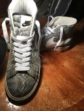 Nike Size 9.  5 Sneakers Kicks Men ' s RARE Limited Vintage Retro Fabric black 2
