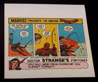 Spider - Man Marvel Comics 1978 Topps Bubble Gum Wrapper Vintage 10 Rare