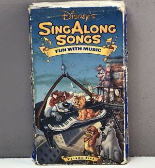Disney Sing Along Songs Fun With Music Vhs Video Tape Vtg Vol 5 Rare Five