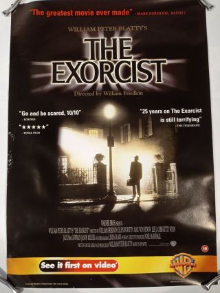 The Exorcist Movie Poster / Promo Rare 1999 Horror A2 Ex Rental Store