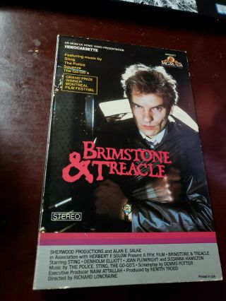 Brimstone & Treacle Vhs Rare Big Box Sting 1982 Mgm Home Video