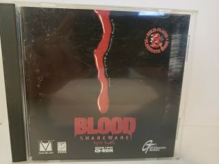 Blood Shareware Spill Some Pc Game Jewel Case Rare Disc Looks Great