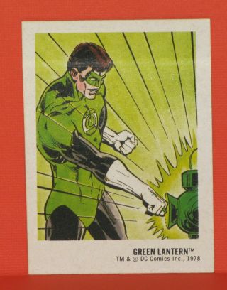 1978 Green Lantern 30 Dc Hero Stickers Food Issue No Logo Very Rare