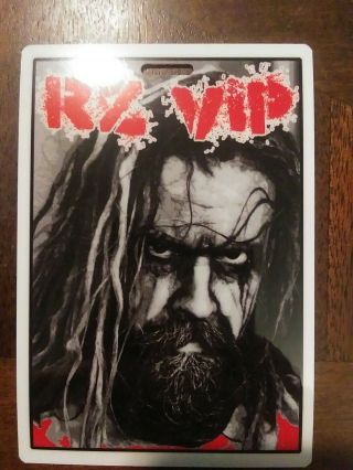 Rob Zombie 2012 Tour Concert Backstage Pass Laminated Vip Meet And Greet Rare