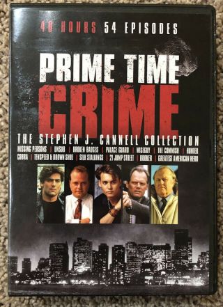 Prime Time Crime (10 Dvd Set,  2010) - Stephen J.  Cannell - Very Rare Oop