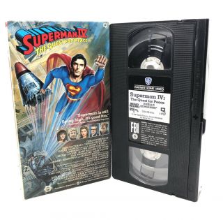 Superman Iv: The Quest For Peace (vhs,  1989) Rare Vintage Vhs Tape 1987