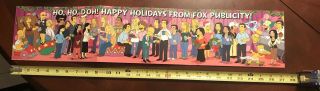 Ultra Rare The Simpsons Show Publicity Dept Holiday Card Feat Staff Ascharacters