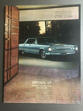 1967 Chrysler Imperial Showroom Sales Brochure Rare Awesome L@@k