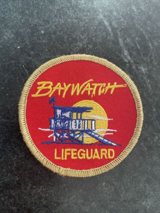 Baywatch Lifeguard Bathing Suit Uniform Patch Logo Sew On Rare Vtg Tv Show