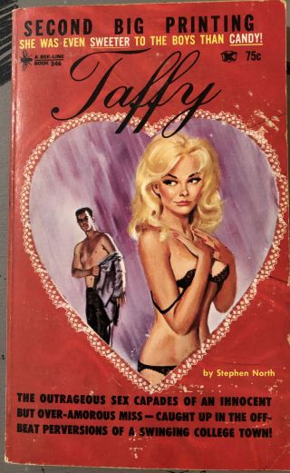 1960’s Total Adult Sleaze Pb Taffy By Stephen North Bee - Line Book Rare