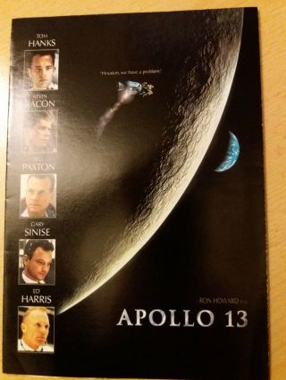 Apollo 13 Movie Cinema Promo Leaflet.  Tom Hanks.  Rare