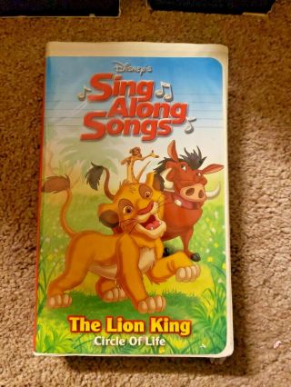 WALT DISNEY The Lion King,  Circle of Life SING ALONG SONGS,  RARE CLAMSHELL VHS 2