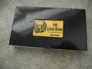 Rare Promo Sales Video The Lion King Vhs Broadway Musical Disney