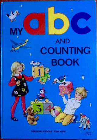 Abc & Counting Book By Rene Cloke Rare 1970’s Large Children’s Picture Book