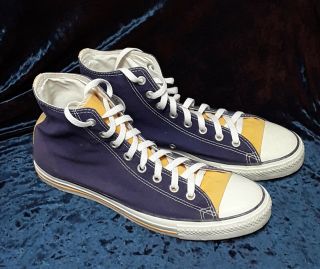 Rare Vintage Los Angeles Lakers Converse Chuck Taylor Size 11 Sneakers