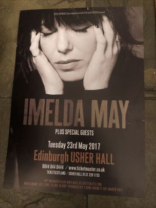 Imelda May - Rare Concert/gig Poster,  Edinburgh - May 2017