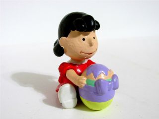 Snoopy Peanuts Charlie Brown Lucy Applause Rare Vintage Easter Figurine 1990