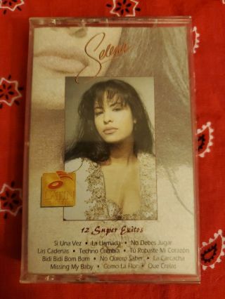 Selena 12 Exitos Rare Cassette Tape; Emi Latin Classics