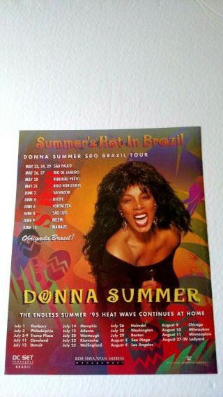 Donna Summer 1995 Sro Brazil Tour Rare Print Promo Poster Ad