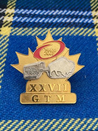 A Rare 2003 Winnipeg,  World Men’s Curling Championship & Gtm Curling Stone Badge