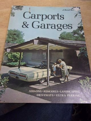 Vintage 1966 Carports And Garages A Sunset Book Rare