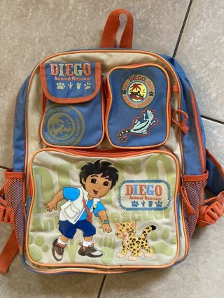 Rare 2006 Nick Jr Go Diego Go Animal Rescuer Book Bag Back Pack