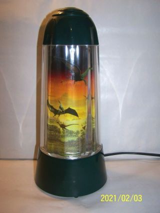 Vtg.  Rare 1994 Spencer Gifts Dinosaur Motion Lamp Rabbit Tanaka (htf)