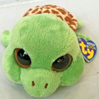 Sandy The Sea Turtle Face Rare Solid Eye Ty Beanie Boo W/ Tag