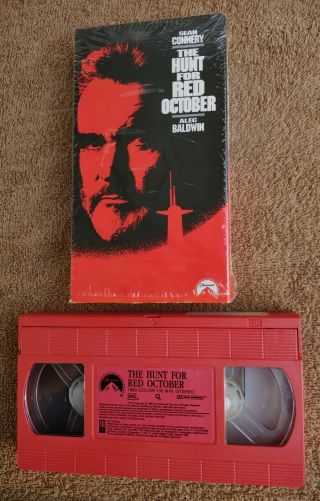 The Hunt For Red October 1990 Rare Red Colored Vhs Tape Limited Edition